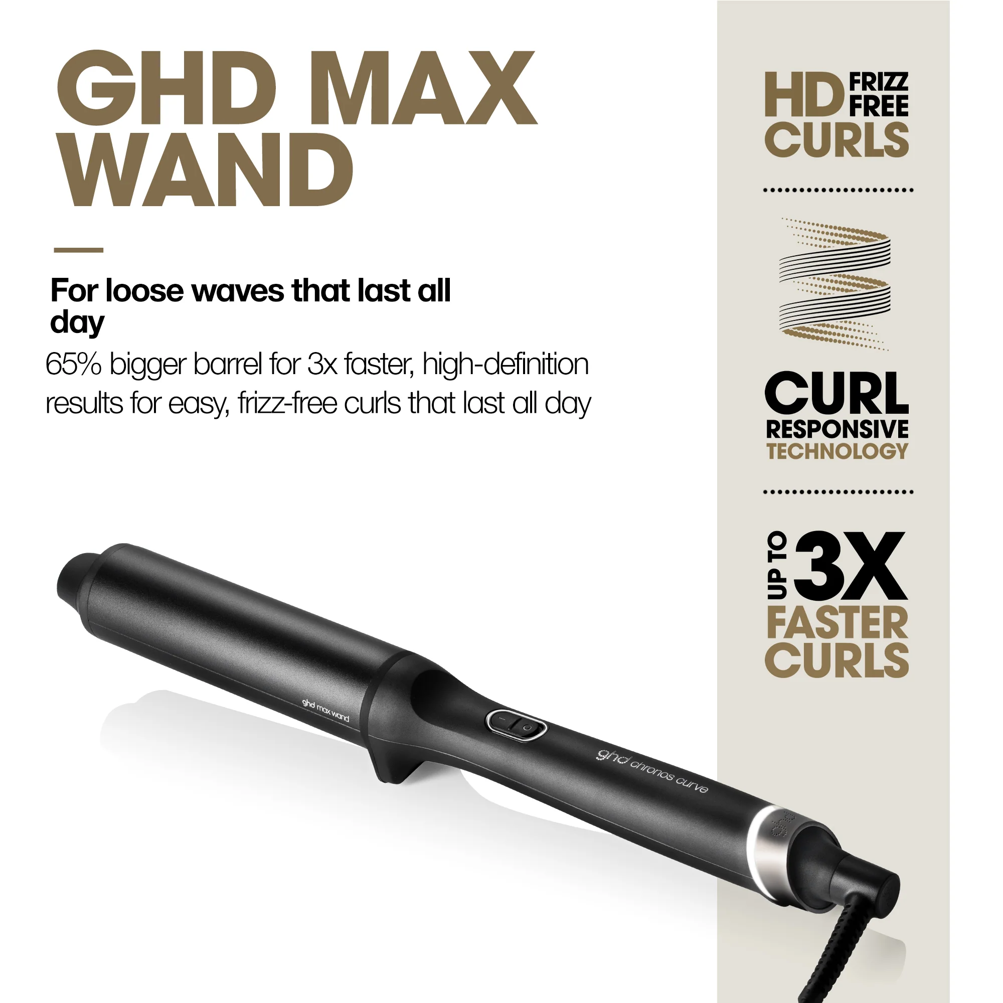 ghd NEW Chronos Curve Max Wand - 38mm Hair Curler - Image 3