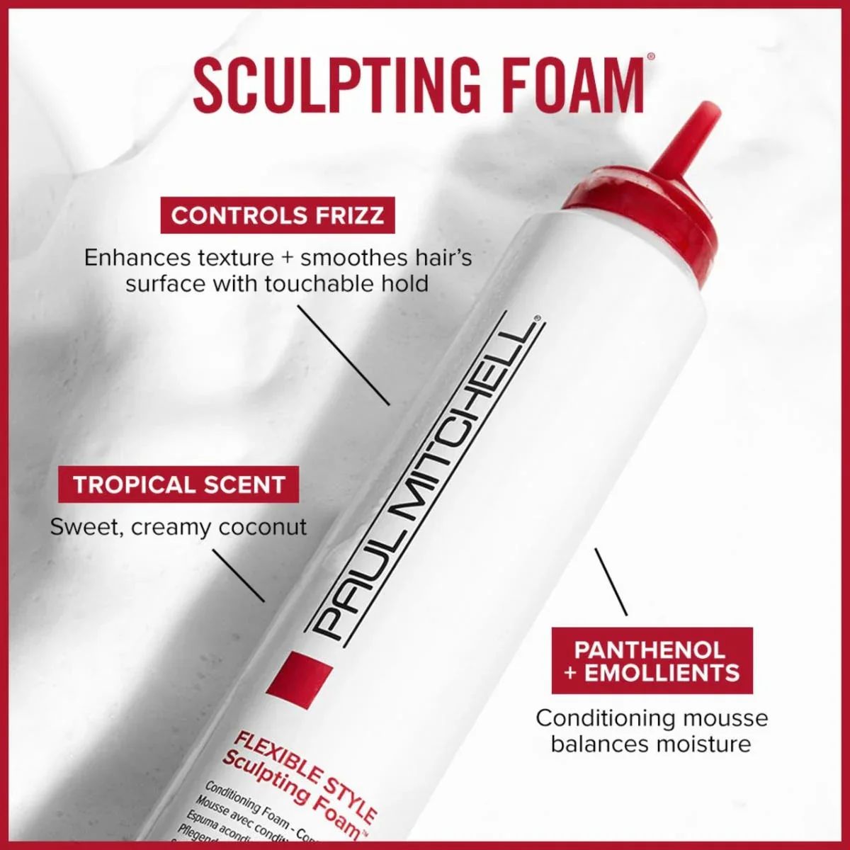 Paul Mitchell Flexible Style Sculpting Frizz Control Foam 500ml - Image 2