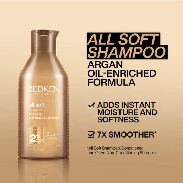 Redken All Soft Shampoo, Conditioner & Leave-In Treatment - Image 2