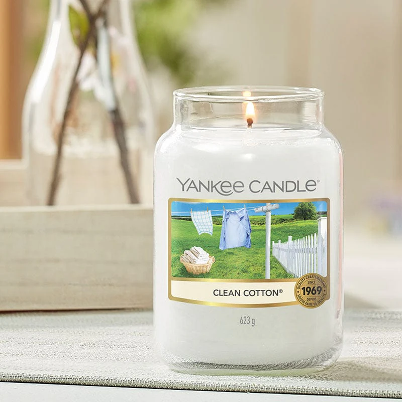 Yankee Candle Large Jar Clean Cotton - Image 3